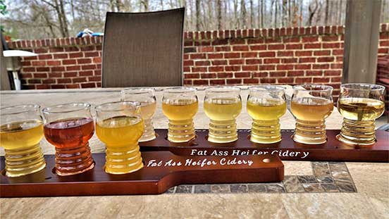 Flight of hard cider