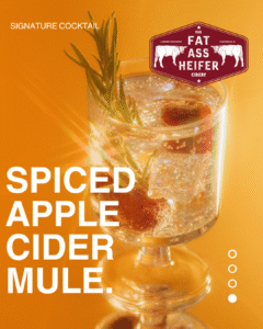 hard apple cider cocktail, apple cider cocktail recipe, bourbon cider cocktail, ginger beer and cider drink, fall cider cocktail, craft cider cocktail, Fat Ass Heifer Cidery cocktail, South Carolina cider recipe, Campobello cider drink, small batch cider cocktail, handcrafted cider cocktail, women-owned cidery drink recipe, how to make a cocktail with hard apple cider, best cocktail using South Carolina cider, bourbon and apple cider mule recipe, cider cocktail for fall gatherings, easy cocktail with ginger beer and cider, local cider cocktail ideas from Upstate SC, fall cocktail ideas 2025, porch cocktails South Carolina, cider drinks for outdoor events, rustic cocktail recipes, farm-to-glass cocktail ideas